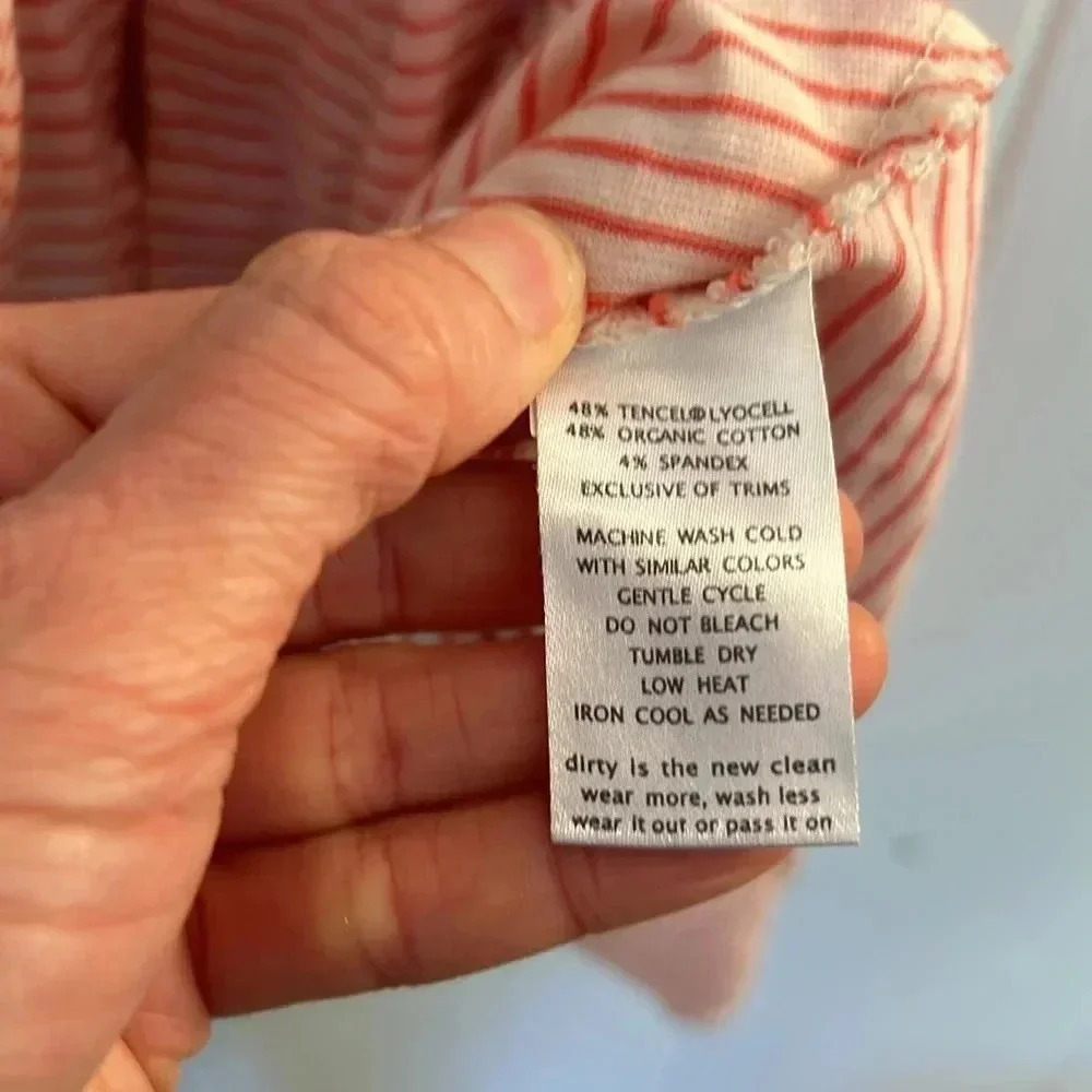 Toad & Co Red and Off White Striped Wrap Dress size Small - Picture 7 of 8
